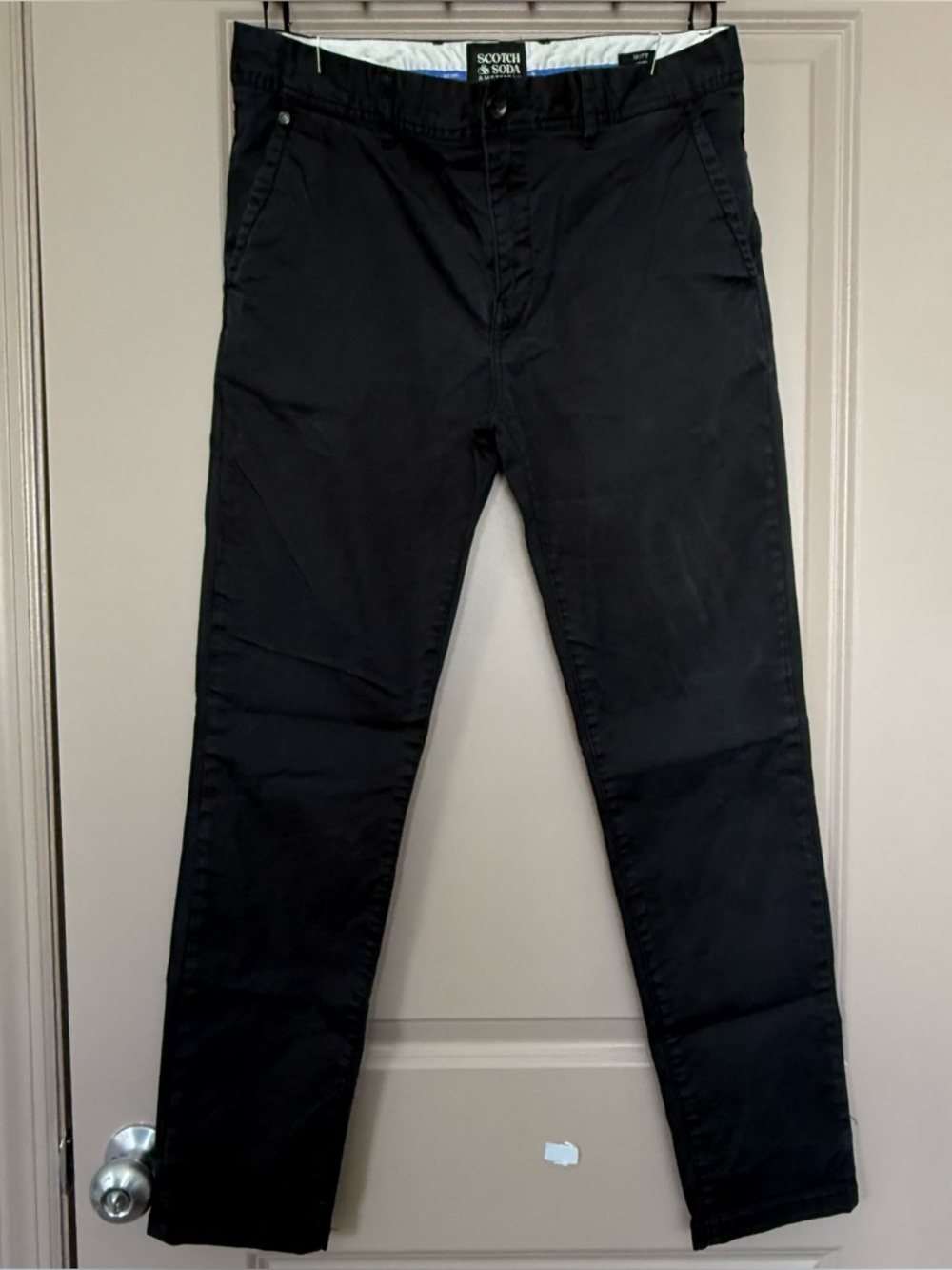 Scotch & Soda Black Men's Chinos - Slim Casual Trousers